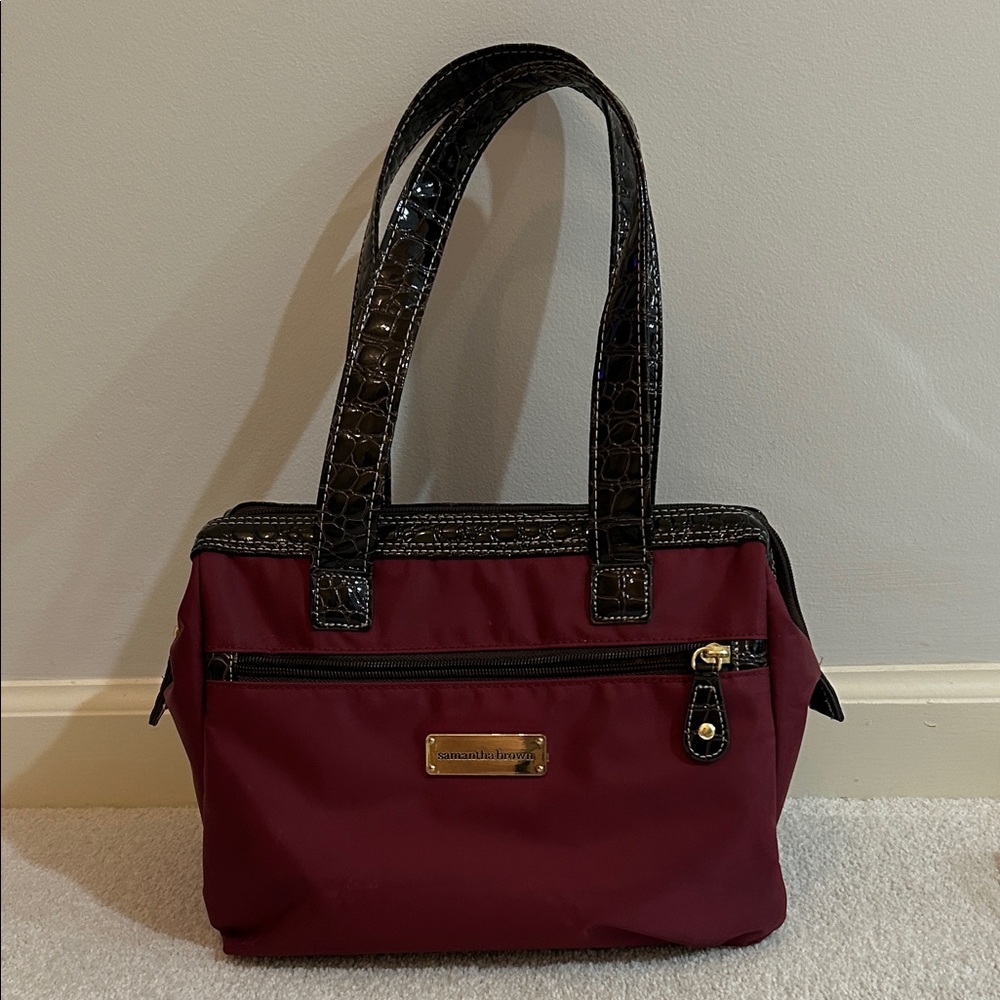 Samantha Brown Insulated Lunch Tote in Burgundy